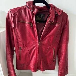 Massimo Leather Jacket with Hood